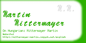 martin mittermayer business card